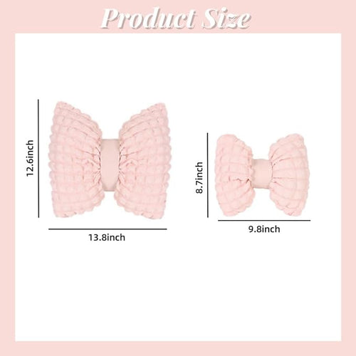 4 Pack Bow Shaped Car Headrest Pillow and Lumbar Support Pillow Cute Butterfly Knot Throw Pillow for Car Driving Seat Decor