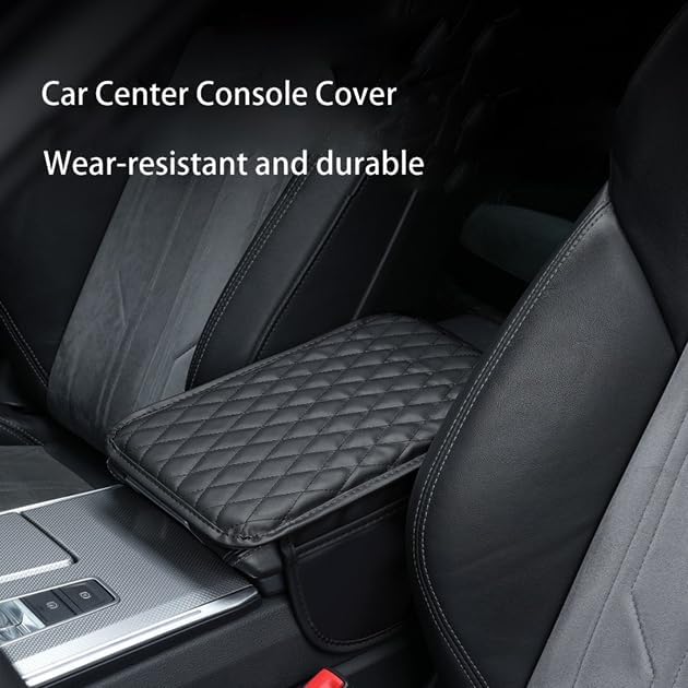 Car Armrest Cover for Toyota Cressida 1977–1992, Center Console Pad, Leather Armrest Box Protector, Waterproof Anti-Scratch Console Lid Cushion,Comfort Interior Accessories,C-Gray