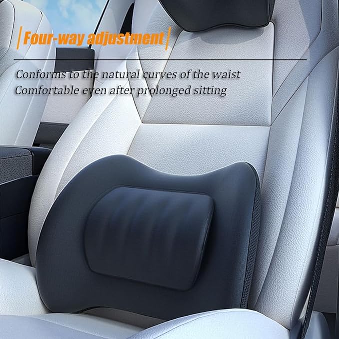 Car Lumbar Cushion for Freightliner 108SD 114SD 122SD Cascadia Columbia eCascadia, Breathable Lower Back Support Pillow with Adjustable Strap, Back Cushion for Long Driving, Office Chair, Truck