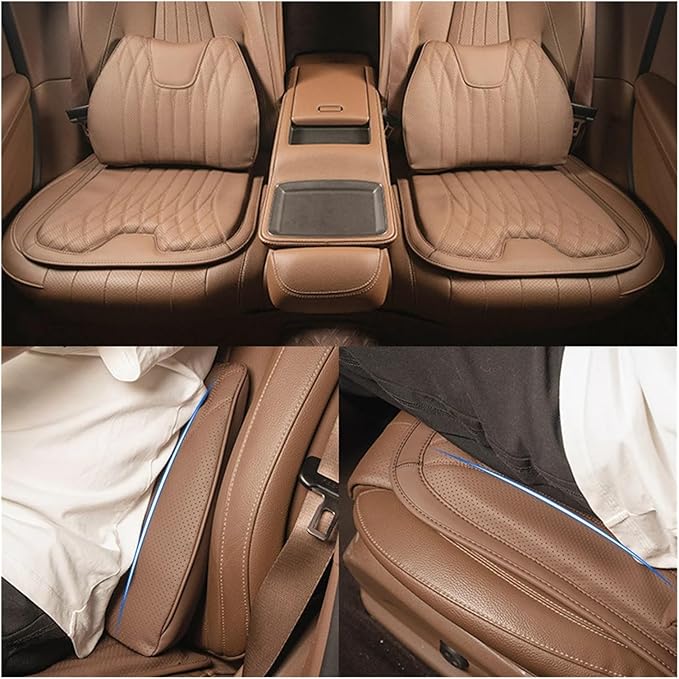 KAnduo M Car Seat Cushion for BMW All Model I3 I4 I8 X1 X2 X3 X4 X5 X5M X6 X7 Z4 Car Lumbar Support Pillow Auto Seat Waist Back Cushion Y (Color : Red B)