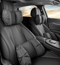 Car Neck Pillow & Lumbar Support for Lincoln Aviator 2020-2024 Ergonomic Breathable Mesh Auto Seat Back Cushion Headrest,Black-Lumbar Support