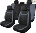 CAROMOP Breathable Car Seat Covers Full Seats,3D Air Mesh Cloth Seat Covers for Cars, Split Bench Compatible Car Interior Covers, Universal Fit Most Car Sedan Truck SUV(Black/Gray)