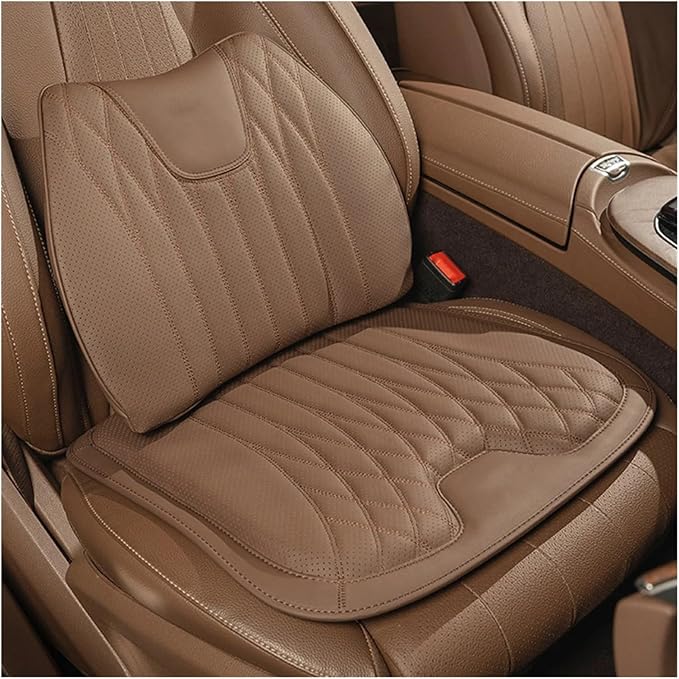 KAnduo M Car Seat Cushion for BMW All Model I3 I4 I8 X1 X2 X3 X4 X5 X5M X6 X7 Z4 Car Lumbar Support Pillow Auto Seat Waist Back Cushion Y (Color : Brown B)