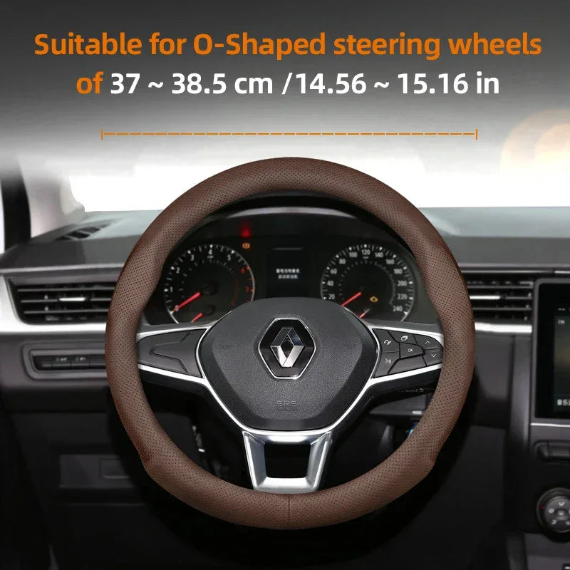 Renault Ultra-Thin Breathable Leather Steering Wheel Cover