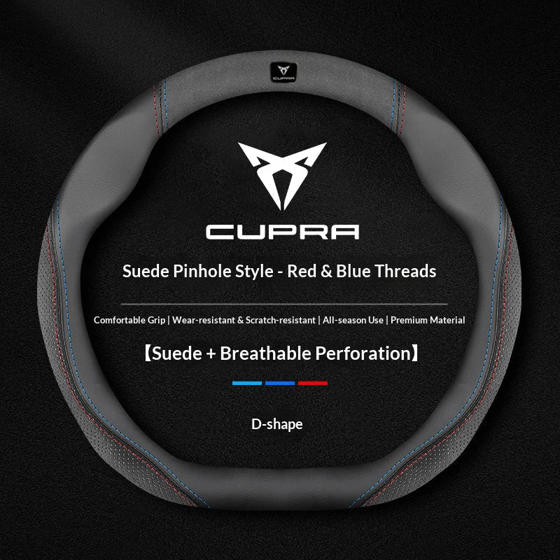 Cupra Suede & Leather Steering Wheel Cover