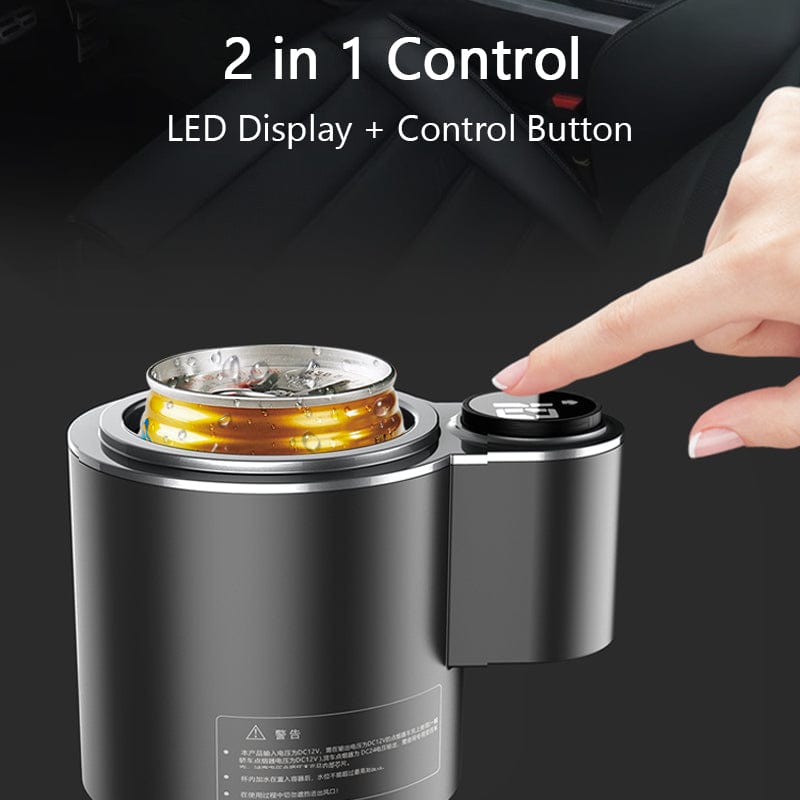 2-in-1 Smart Beverage Holder with Digital Temperature Control for Car and Home, Heating & Cooling