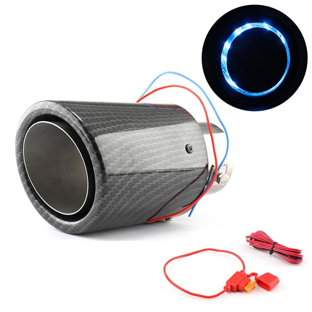 Carbon Fiber LED Car Exhaust Muffler Pipe Tip