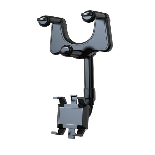 360° Rotatable and Retractable Rearview Mirror Car Phone Holder, Universal Phone and GPS Mount Holder